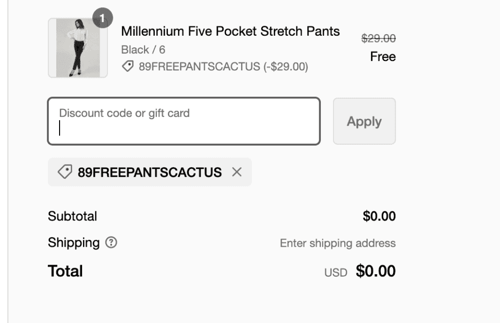 <s>FREE Millennium Five Pocket Stretch Pants from 89th & madison(HURRY!)</s> Expired 2 Screenshot 2023 11 25 at 8.27.29 PM