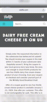 Free Violife Dairy Free Cream Cheese 1 copy 7e515f4d 581d 40d6 9068 a4a7e6756f09