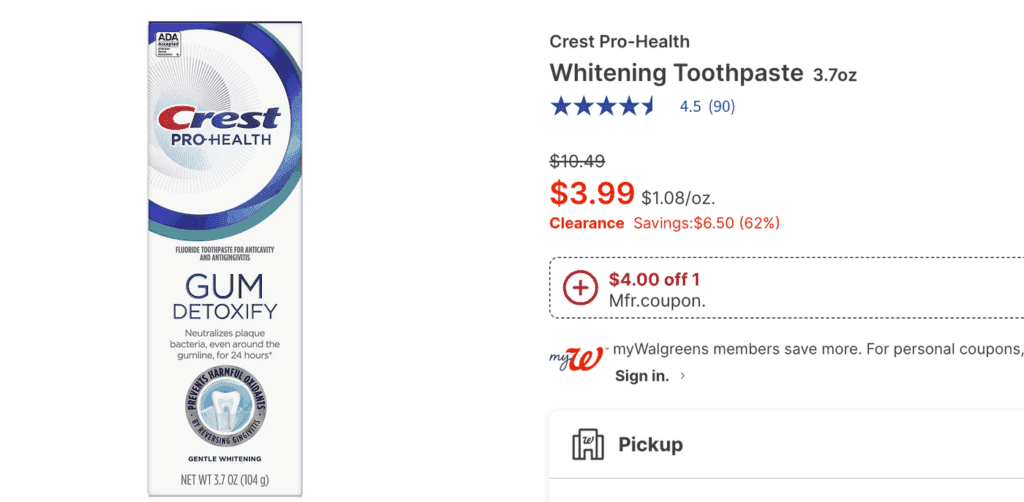 <s>Free Crest Pro-Health Whitening Toothpaste (RUN)</s> Expired 2 Screenshot 2024 02 25 at 7.51.12 PM