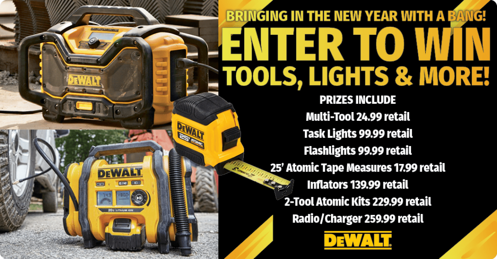 Dewalt Bringing In The New Year Giveaway (Working In 2025)