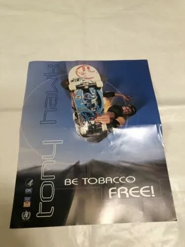 FREE Tony Hawk "Be Tobacco Free" Poster 1 img 3762