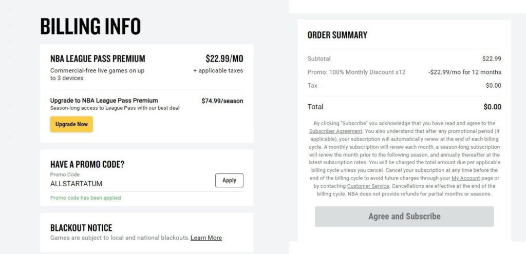 Free 12 Month Nba League Pass Premium Subscription (Working In 2025)