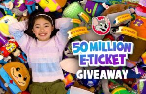 Chuck E. Cheese 50 Million E-Ticket Giveaway 2025