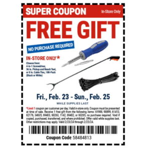 Free Gifts At Harbor Freight (Ends 2.25.24) – Topsave