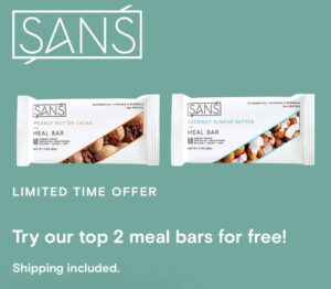 Two Free Sans Meal Bars + Free Shipping – Topsave