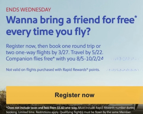 Free Southwest Airlines Ticket (Bogo!) Ends 3/27! (Working In 2025)