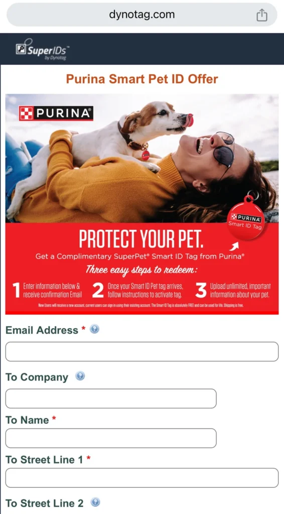 Free Purina Smart Id Tag (Back In Stock Again!) (Working In 2025)