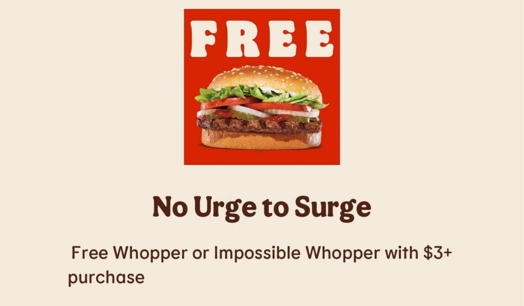 Free Whopper At Burger King! (Ends 3/3) – Topsave