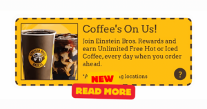 Free Unlimted Hot Or Iced Coffee Every Day At Einstein Bros (Working In 2025)