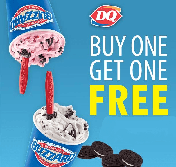 Buy One Get One Free Dairy Queen Blizzard—Ends.4.14 – Topsave