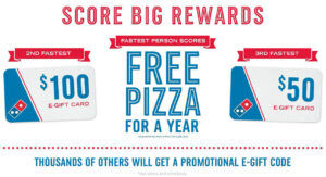 Free $100-$4 Domino’s Gift Cards – Topsave