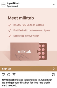 Free Box Of Milktab Lactase Tablets With Free Shipping (Working In 2025)