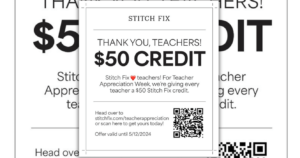 Free $50 Stitchfix Credit For Teachers! 2025