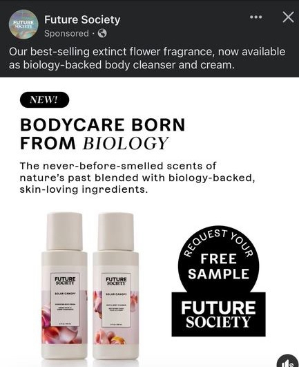 Free Samples Of Future Society’s Extinct Flower Body Cleanser &Amp; Body Cream – Topsave