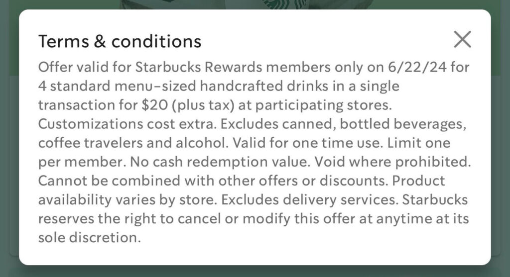 Get 4 Handcrafted Drinks For $20 At Starbucks – Topsave