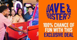 Get Free $10 Game Play At Dave &Amp; Buster’s – Topsave