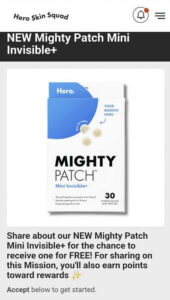 Free Hero Cosmetics Mighty Patch Mini Invisible+ Daytime Acne Patches – Topsave