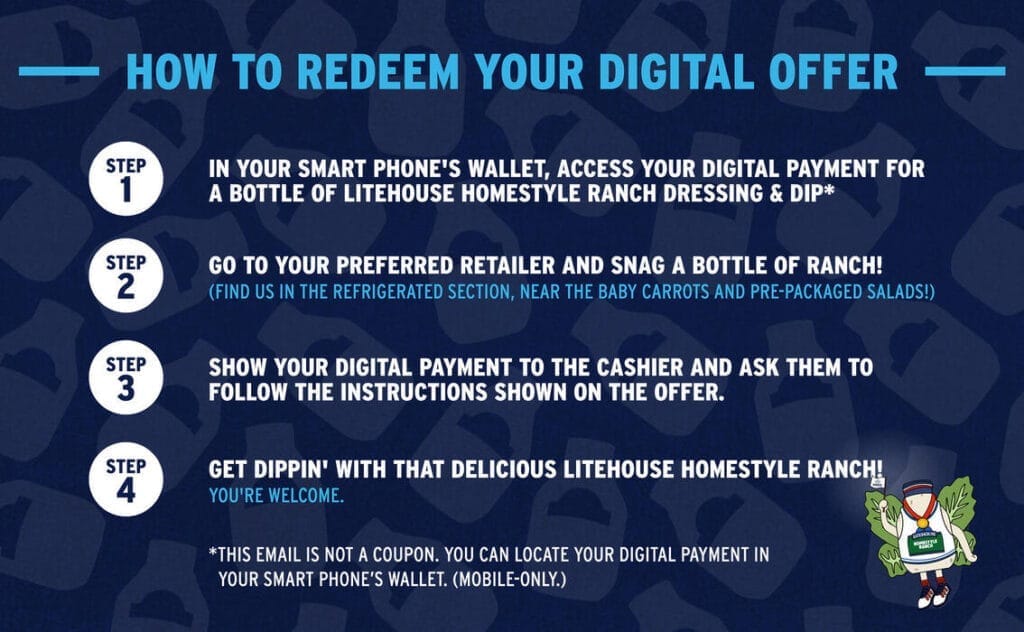 Get FREE Litehouse Homestyle Ranch Dressing & Dip! 2 Ranch Fairy Oympics F1 howto 1
