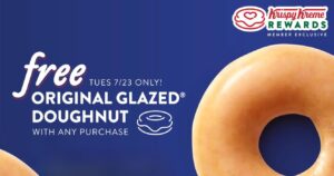 Free Doughnut At Krispy Kreme With Purchase