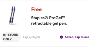 Free Progel Gel Pen At Staples – Topsave