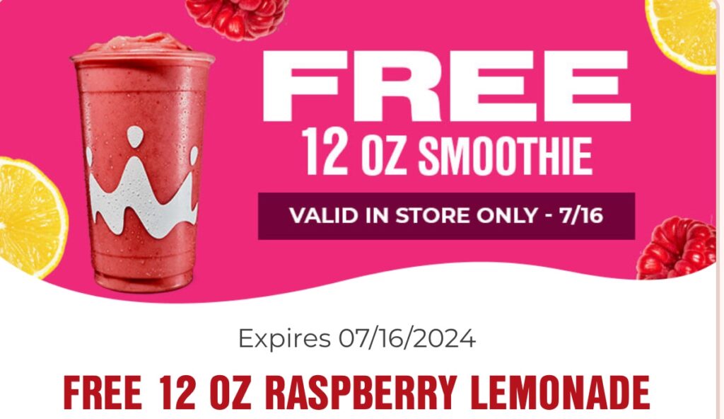 Free 12Oz Smoothie At Smoothie King (Today Only) – Topsave