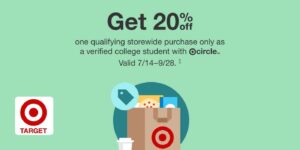 20% Off Entire Purchase Coupon At Target For College Students (Working In 2025)