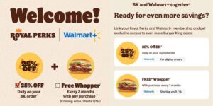 Free Whopper Sandwich Per Quarter For Walmart+ Members (Working In 2025)