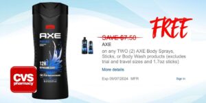 Free Axe Body Wash At Cvs – Money Maker Deal! (Working In 2025)