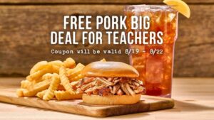 Free Pork Big Deal For Teachers (August 19-22) (Working In 2025)