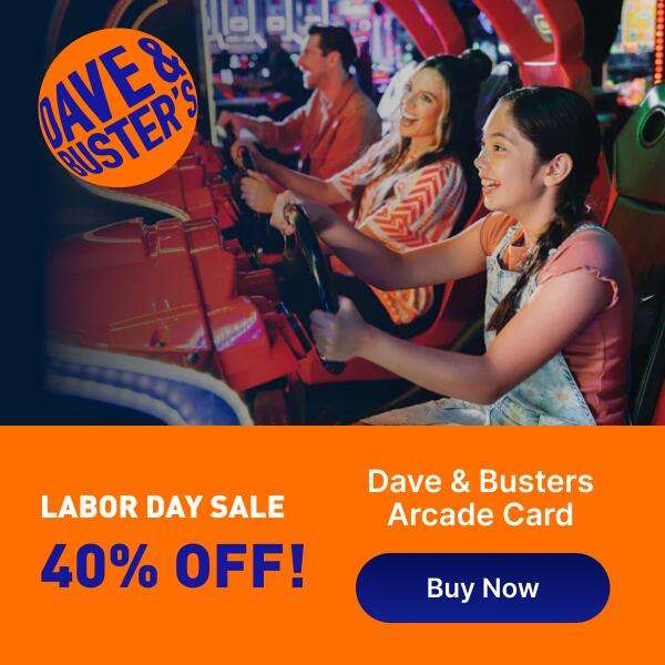 Get A $20 Dave &Amp; Buster’s Arcade Card For Just $12 (Labor Day Sale) (Working In 2025)