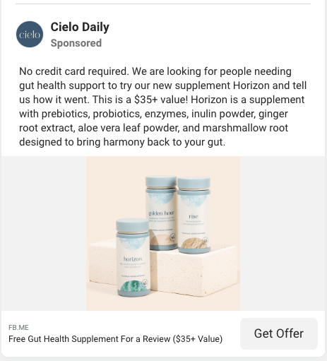 Free Full-Size Cielo Supplement Sample (Valued At $25-$52) – Topsave