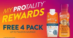 Get A Free 4-Pack Of Protality Nutritional Shakes – Digital Payment (Not A Coupon) – Topsave