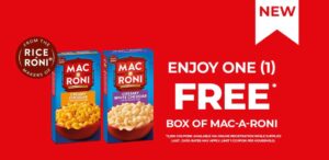 Hurry! Get A Free Box Of Mac-A-Roni By Rice-A-Roni (Working In 2025)