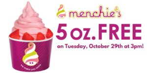 Free 5 Oz Of Froyo At Menchie’s On 10/29