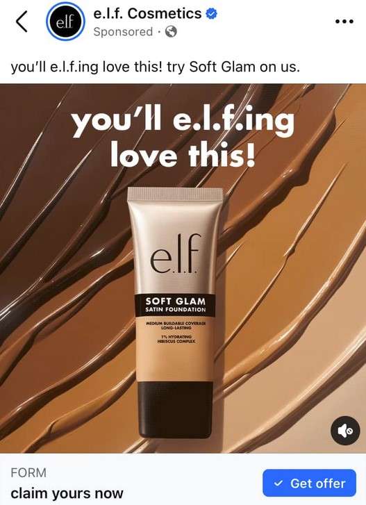 Free Full-Size e.l.f. Soft Glam Satin Foundation! 2 free elf soft glam foundation