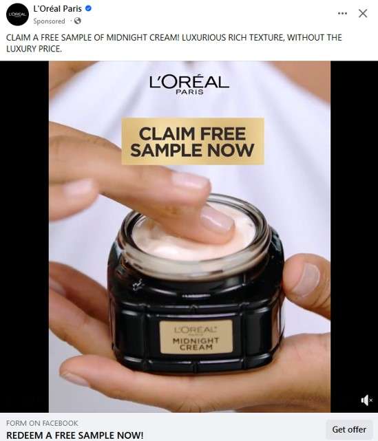 Free L’oréal Paris Midnight Cream Sample! (Working In 2025)