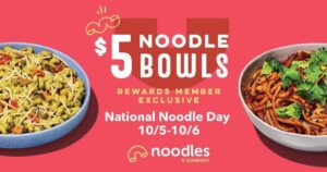 Celebrate National Noodle Day With $5 Noodle Bowls At Noodles &Amp; Company – Plus Kids Eat Free Everyday (Working In 2025)