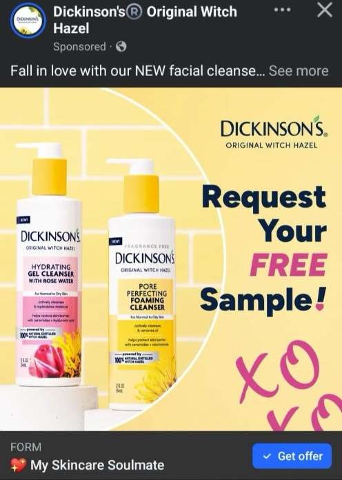 Free Dickinson’s Facial Cleanser Sample – Topsave