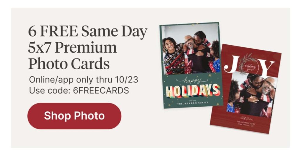 6 Free 5×7 Photo Cards At Walgreens – Over A $20 Value – Topsave