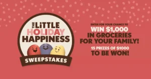 Win A $1,000 Grocery Store Gift Card – Enter The Little Holiday Happiness Sweepstakes! (Working In 2025)