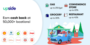 Get An Extra 0.25 Cents Cash Back From Upside + Free $5 Bonus – Topsave