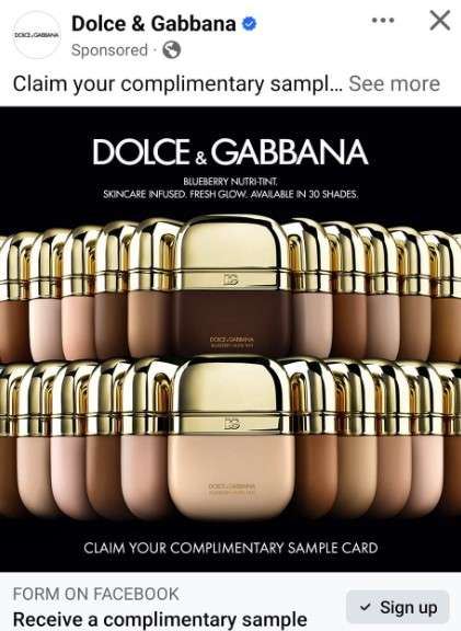 Free Sample Of Dolce &Amp; Gabbana Blueberry Nutri-Tint Skin Tint! (Working In 2025)