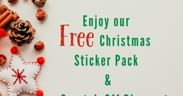 round wreath stickers