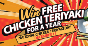 Win Chicken Teriyaki For A Year In The National Chicken Teriyaki Day Giveaway! 2025