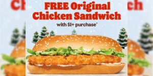 Free Original Chicken Sandwich With $1+ Purchase At Burger King – Today Only! (Working In 2025)