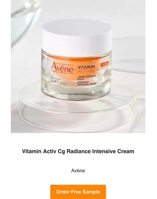 Free Avene Vitamin Activ Cg Radiance Intensive Cream Sample! (Working In 2025)