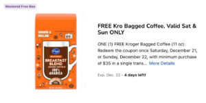 Free Kroger Ground Coffee With Digital Coupon (Working In 2025)