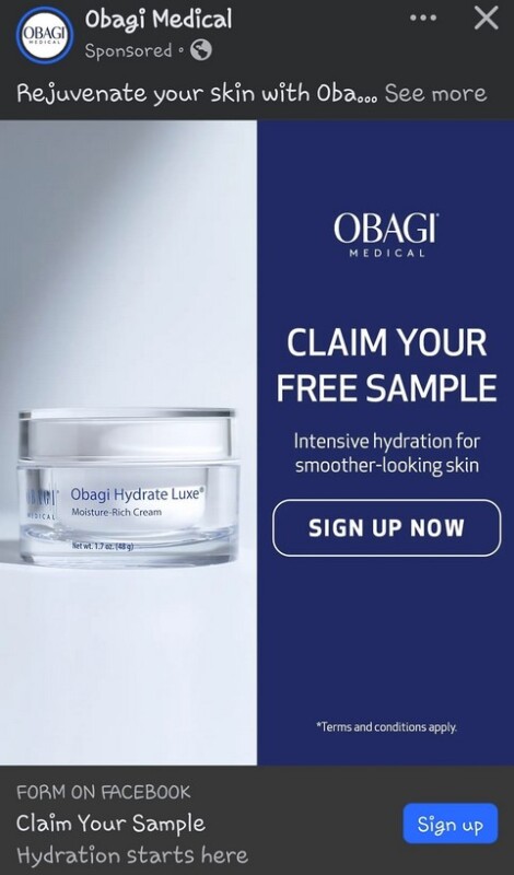 Free Sample Of Obagi Medical Hydrate Luxe Moisture Rich Cream (Working In 2025)