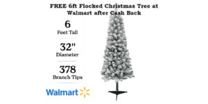 Free 6Ft Flocked Christmas Tree At Walmart From Topcashback (Working In 2025)