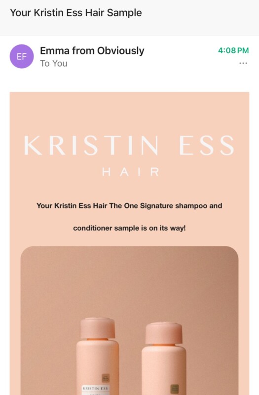 Free Kristin Ess Hair Shampoo &Amp; Conditioner Samples 2025